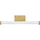 Regis LED 24.5 inch Heritage Brass with Gloss White Sconce Wall Light