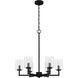 Kerrison 6 Light 24.5 inch Natural Black Iron Chandelier Ceiling Light