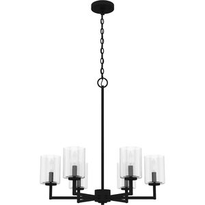 Kerrison 6 Light 24.5 inch Natural Black Iron Chandelier Ceiling Light