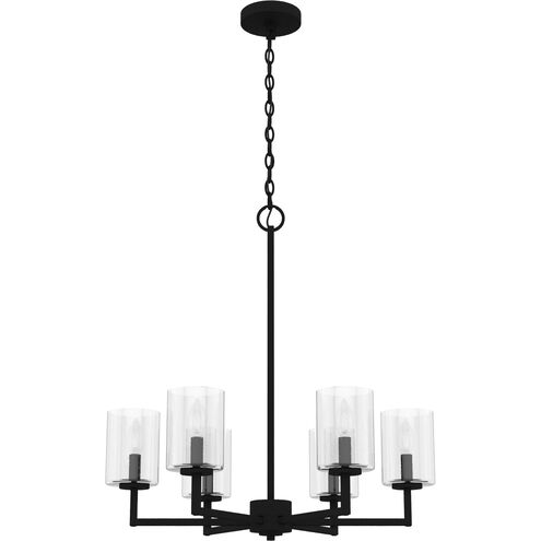 Kerrison 6 Light 24.5 inch Natural Black Iron Chandelier Ceiling Light