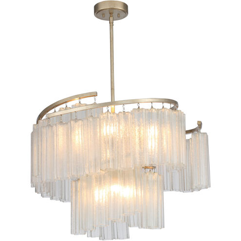 Victoria 9 Light 33 inch Golden Silver Single Pendant Ceiling Light