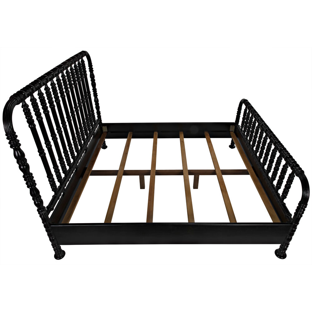 Bachelor Hand Rubbed Black Bed, Eastern King