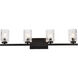 Cassie 4 Light 32 inch Black Bath Sconce Wall Light