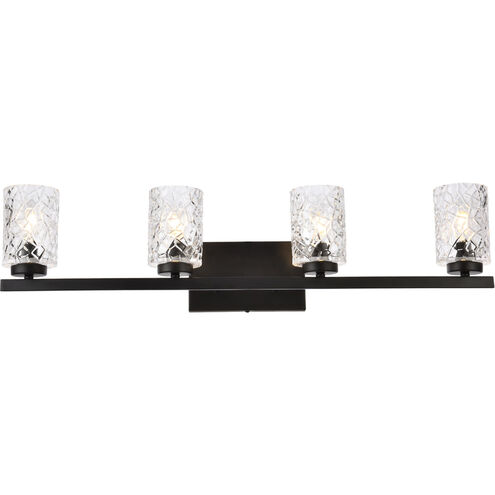Cassie 4 Light 32 inch Black Bath Sconce Wall Light