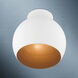 Piedmont 1 Light 10 inch White with Brushed Nickel Accents Semi-Flush Mount Ceiling Light