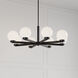 Ardeva 8 Light 34 inch Matte Black Chandelier Ceiling Light