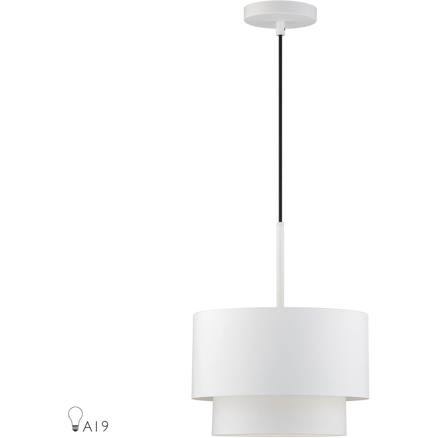 Zolana 1 Light 12 inch White Pendant Ceiling Light