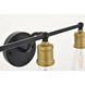 Serif 4 Light 22 inch Brass and Black Wall Sconce Wall Light