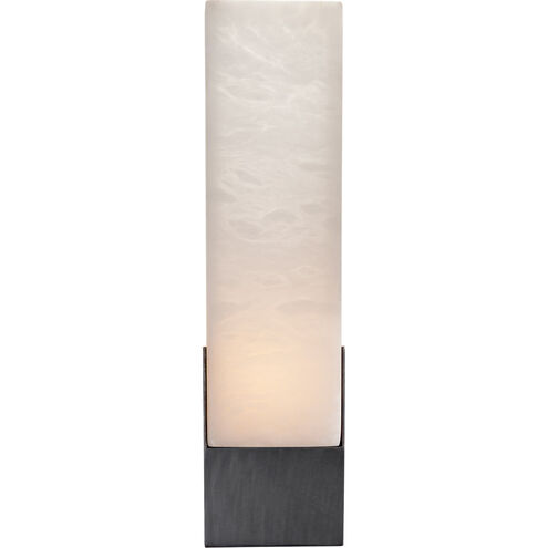 Visual Comfort Kelly Wearstler Covet LED 4 inch Bronze Bath Sconce Wall Light, Kelly Wearstler, Tall, Box, Alabaster Shade KW2112BZ-ALB - Open Box