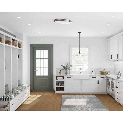 LED CTC COMM LED 18 inch Urban Bronze Flush Mount Ceiling Light, Progress LED