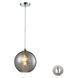 Poughkeepsie 1 Light 10 inch Polished Chrome Mini Pendant Ceiling Light