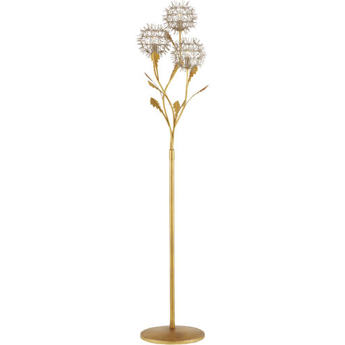 Dandelion 71.25 inch 60.00 watt Silver and Contemporary Gold Leaf Floor Lamp Portable Light