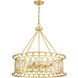 Daintree 8 Light 30 inch True Gold Pendant Ceiling Light