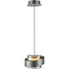 Axis LED 7.75 inch Graphite Pendant Ceiling Light