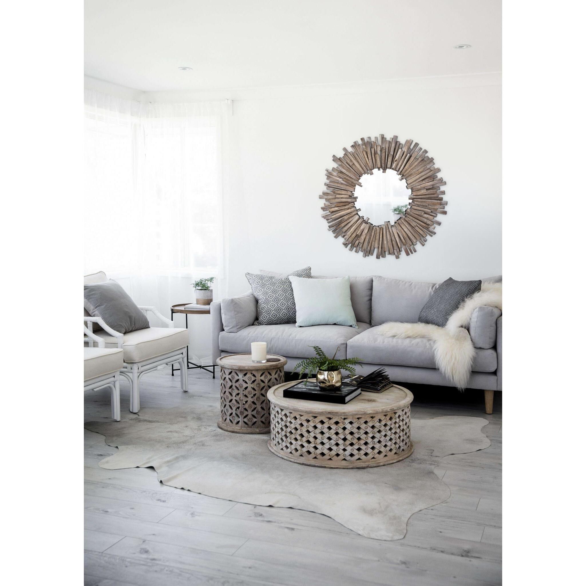 Durango 37 X 37 inch Natural/Gray Mirror