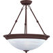 Essentials - 584x 3 Light 15 inch Oil Rubbed Bronze Invert Bowl Pendant Ceiling Light