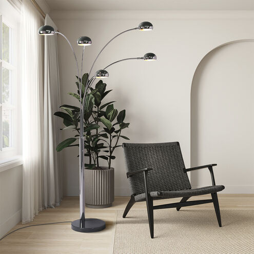 Mushroom 85 inch 40.00 watt Black Nickel Arc Floor Lamp Portable Light