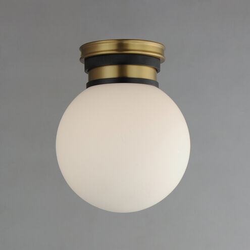 San Simeon LED 7.75 inch Black and Natural Aged Brass Semi-Flush Mount Ceiling Light