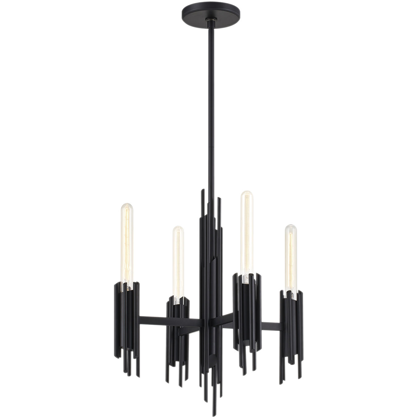 Torres 4 Light 19.25 inch Matte Black Chandelier Ceiling Light