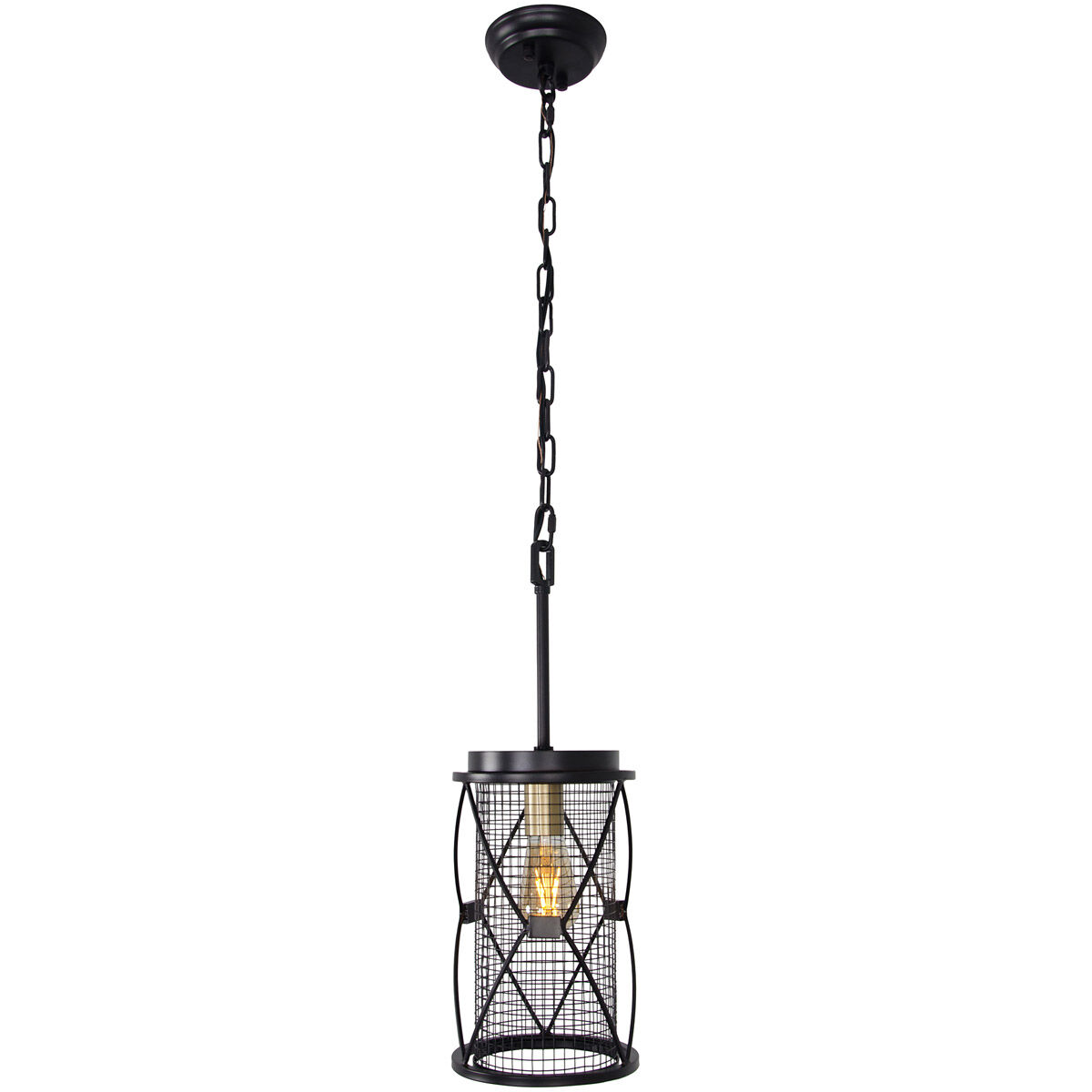Harlequin 1 Light 7 inch Warm Bronze and Gold Pendant Ceiling Light
