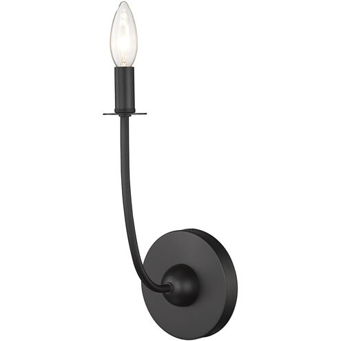Shannon 1 Light 5.25 inch Matte Black Wall Sconce Wall Light