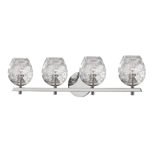 Burns 4 Light 26 inch Polished Nickel Bath Bracket Wall Light