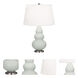 Small Triple Gourd 24.38 inch 150 watt Matte Celadon Accent Lamp Portable Light in Antique Silver