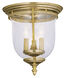 Legacy 3 Light 12 inch Polished Brass Flush Mount Ceiling Light