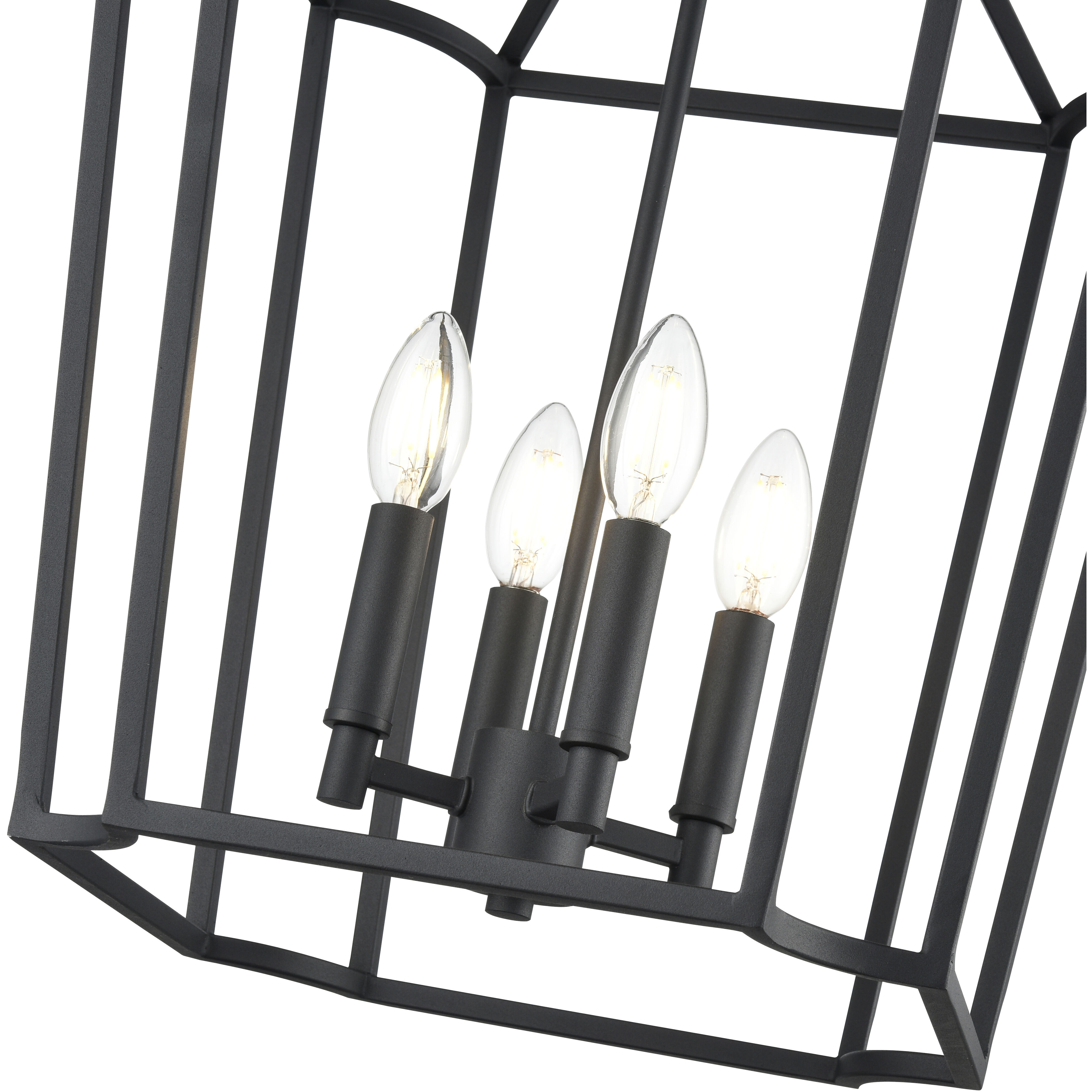 Hylena 4 Light 15 inch Textured Black Pendant Ceiling Light