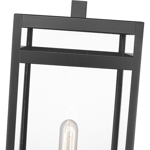 Nuri 1 Light 23.5 inch Black Outdoor Pier Mounted Fixture