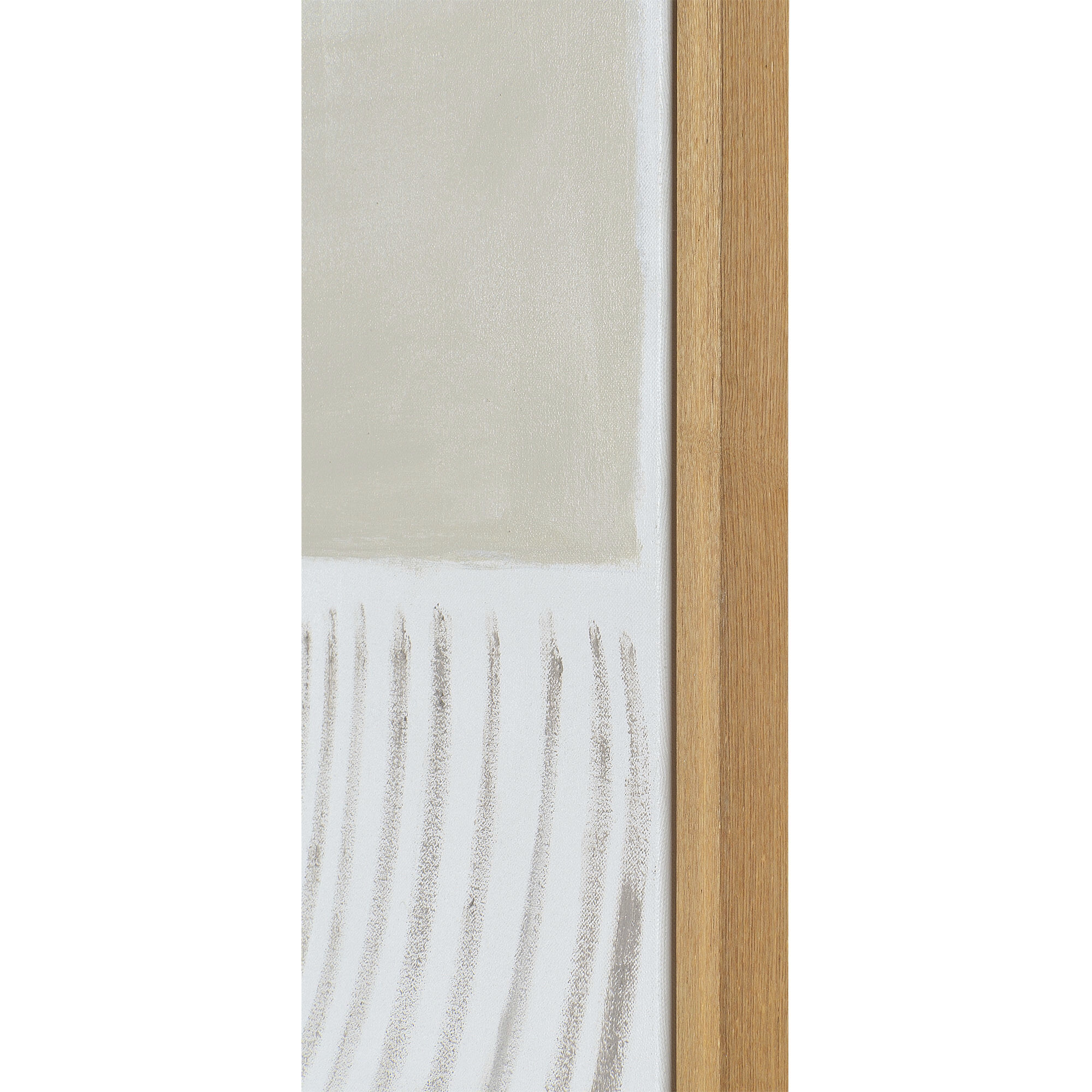 Martia Soft Beige and White Oak Canvas Art