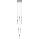 Aspen LED 20 inch Polished Chrome Multi Port Pendant Ceiling Light in Bubbled