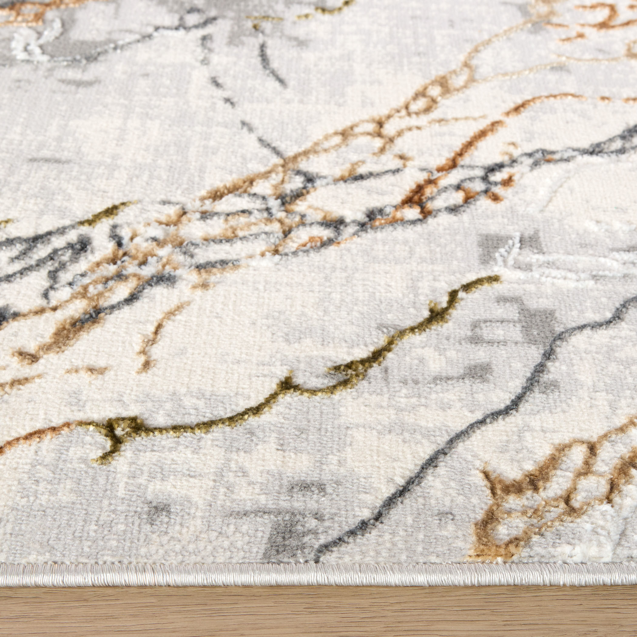 Salim Ivory and Brown Indoor Rug