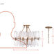 Aurora 4 Light 17.41 inch Havana Gold Semi Flush Mount Ceiling Light