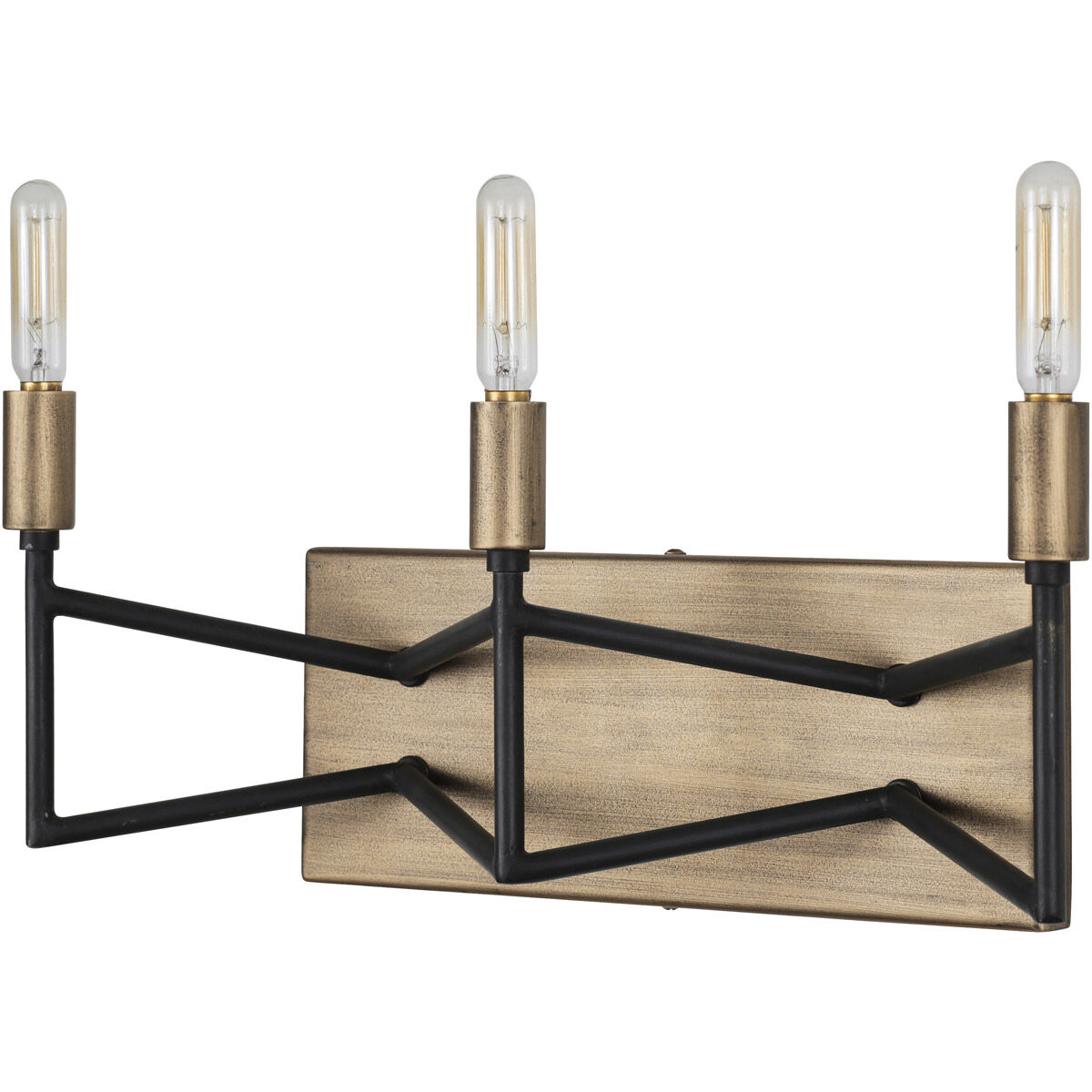 Bodie 3 Light 17 inch Havana Gold and Carbon Bath Vanity Wall Light