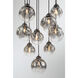 Neveh 9 Light 24 inch Gun Metal Pan Pendant Ceiling Light