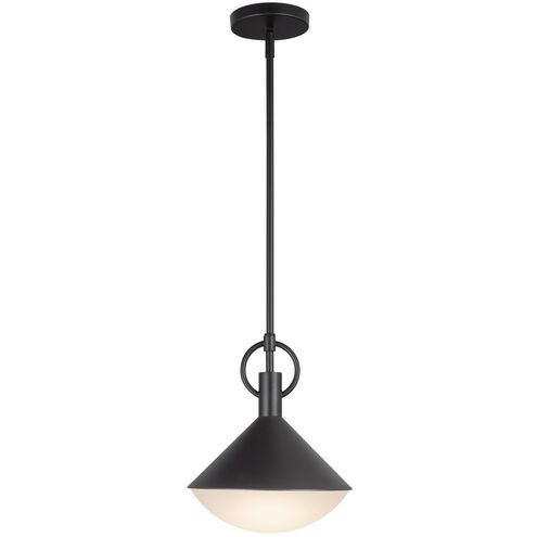 Abruzzo 1 Light 11.25 inch Black Down Pendant Ceiling Light