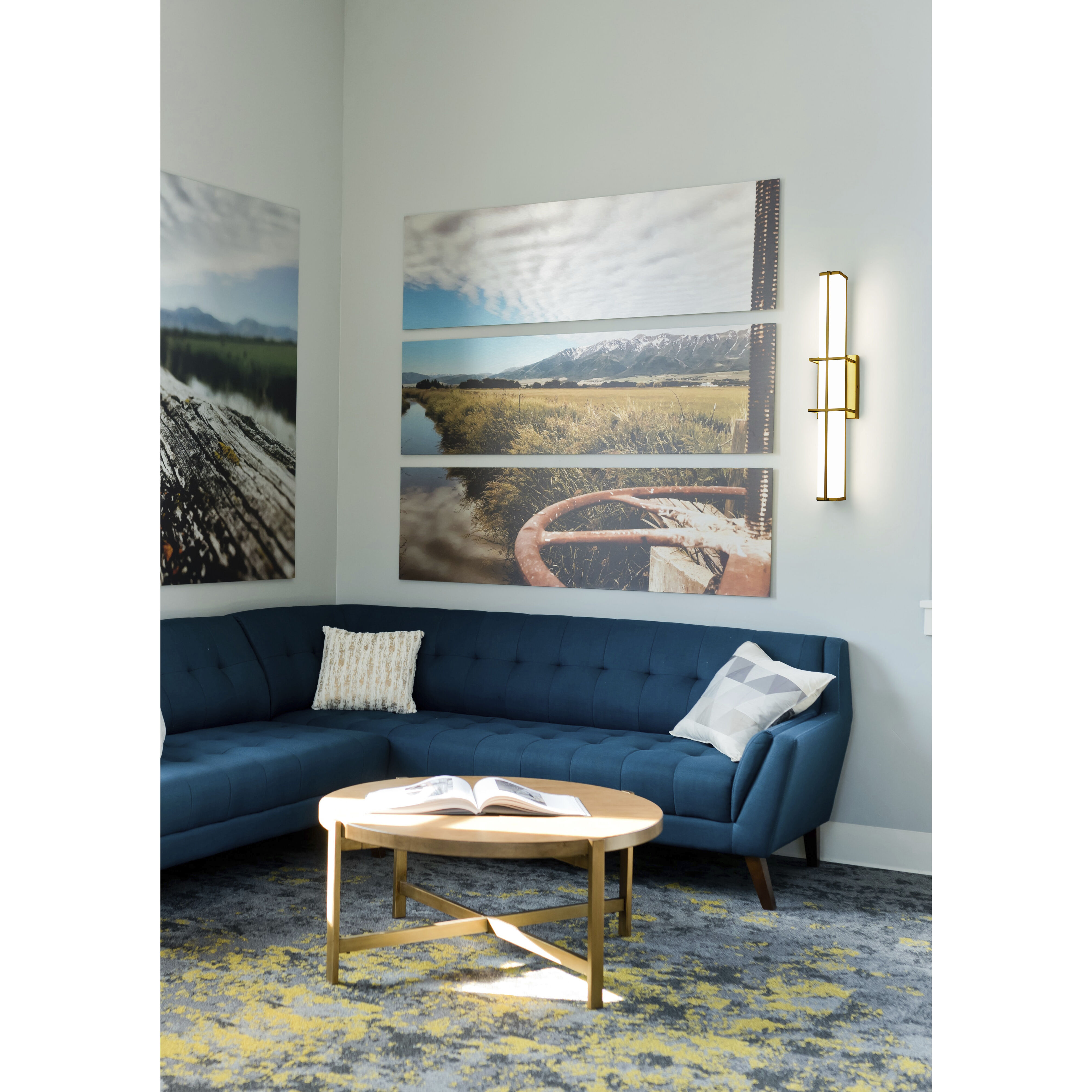 Harrison LED 25 inch Modern Gold Vanity Wall Light