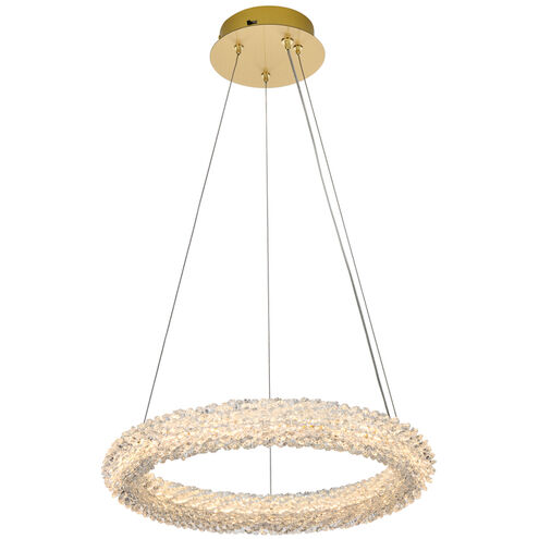 Bowen 1 Light 18 inch Satin Gold Chandelier Ceiling Light