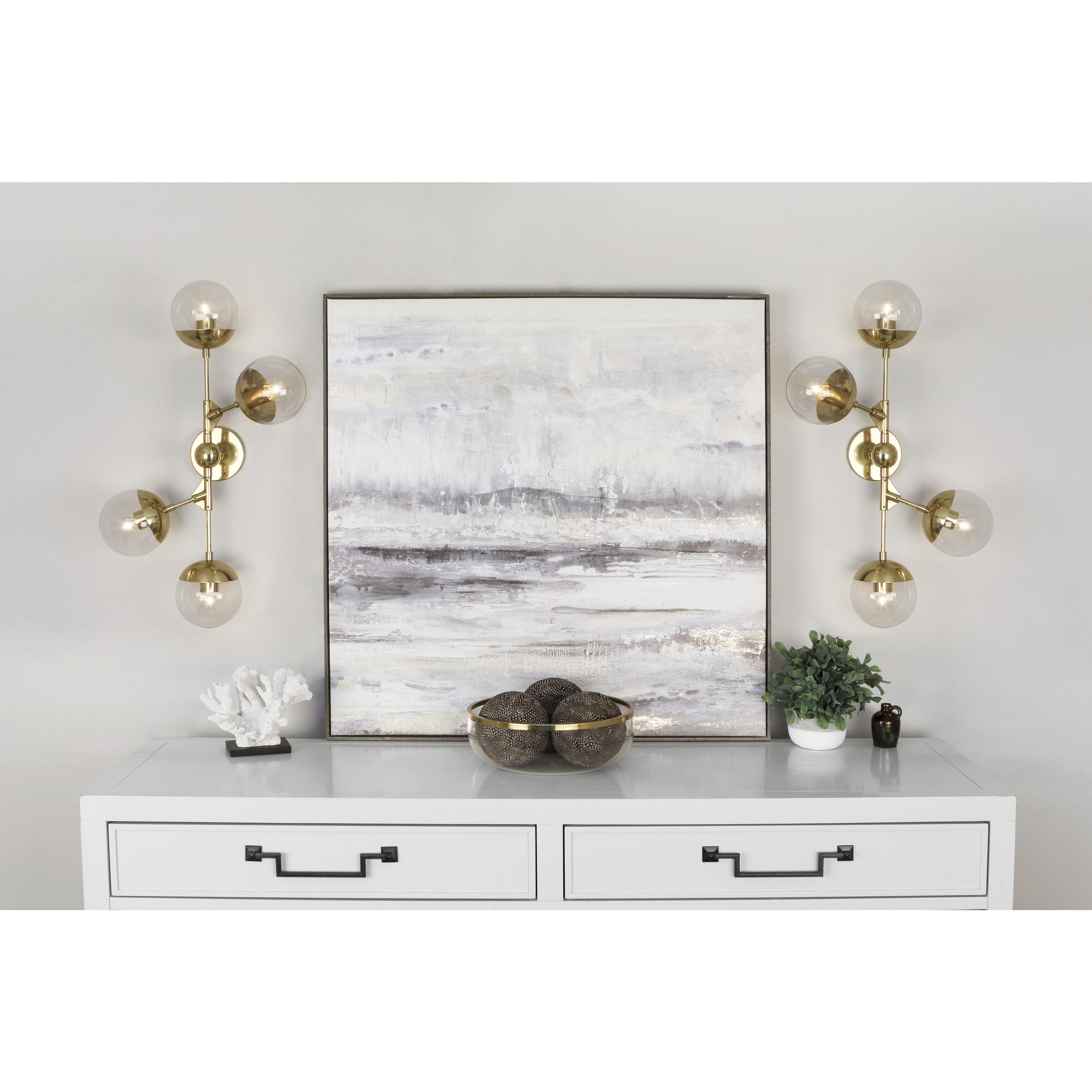 Celeste 4 Light 20 inch Modern Brass Wall Sconce Wall Light