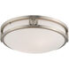 Titania 2 Light 13 inch Brushed Nickel Flush Mount Ceiling Light