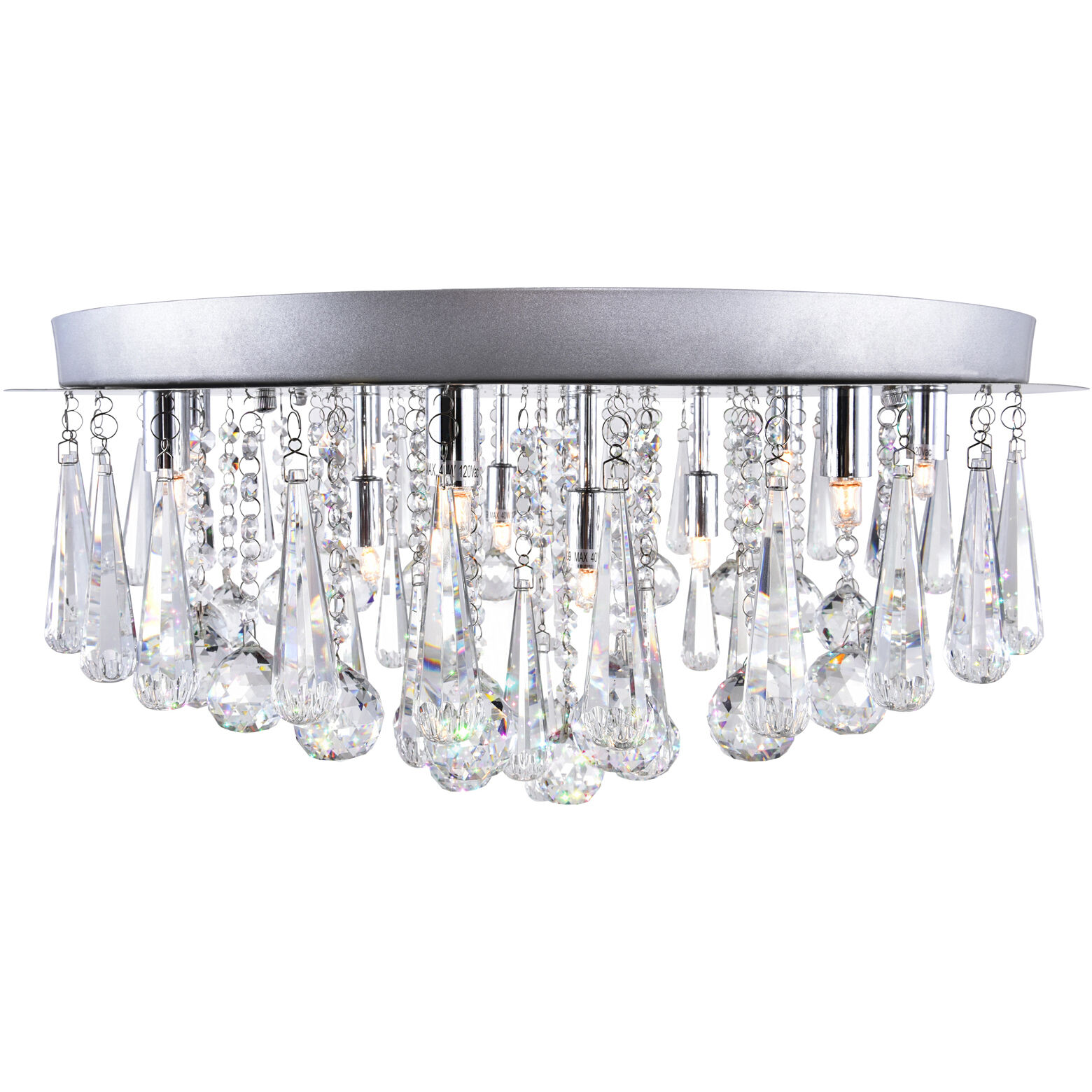 Brianna 12 Light 24 inch Chrome Flush Mount Ceiling Light