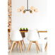 Briggs 6 Light 30 inch Black and Brass Pendant Ceiling Light