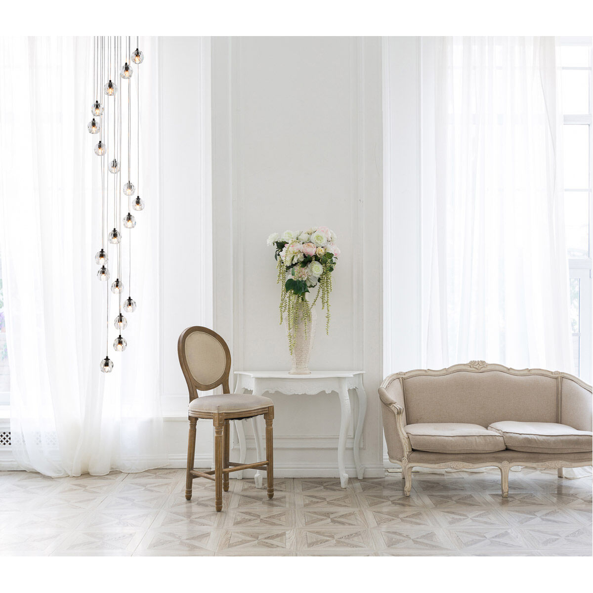 Eren 18 Light 15 inch Black Pendant Ceiling Light