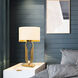 Canada 27 inch 60.00 watt Gold and White Table Lamp Portable Light