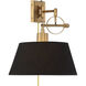 Perignon 60 watt Warm Brass Adjustable Wall Sconce Wall Light