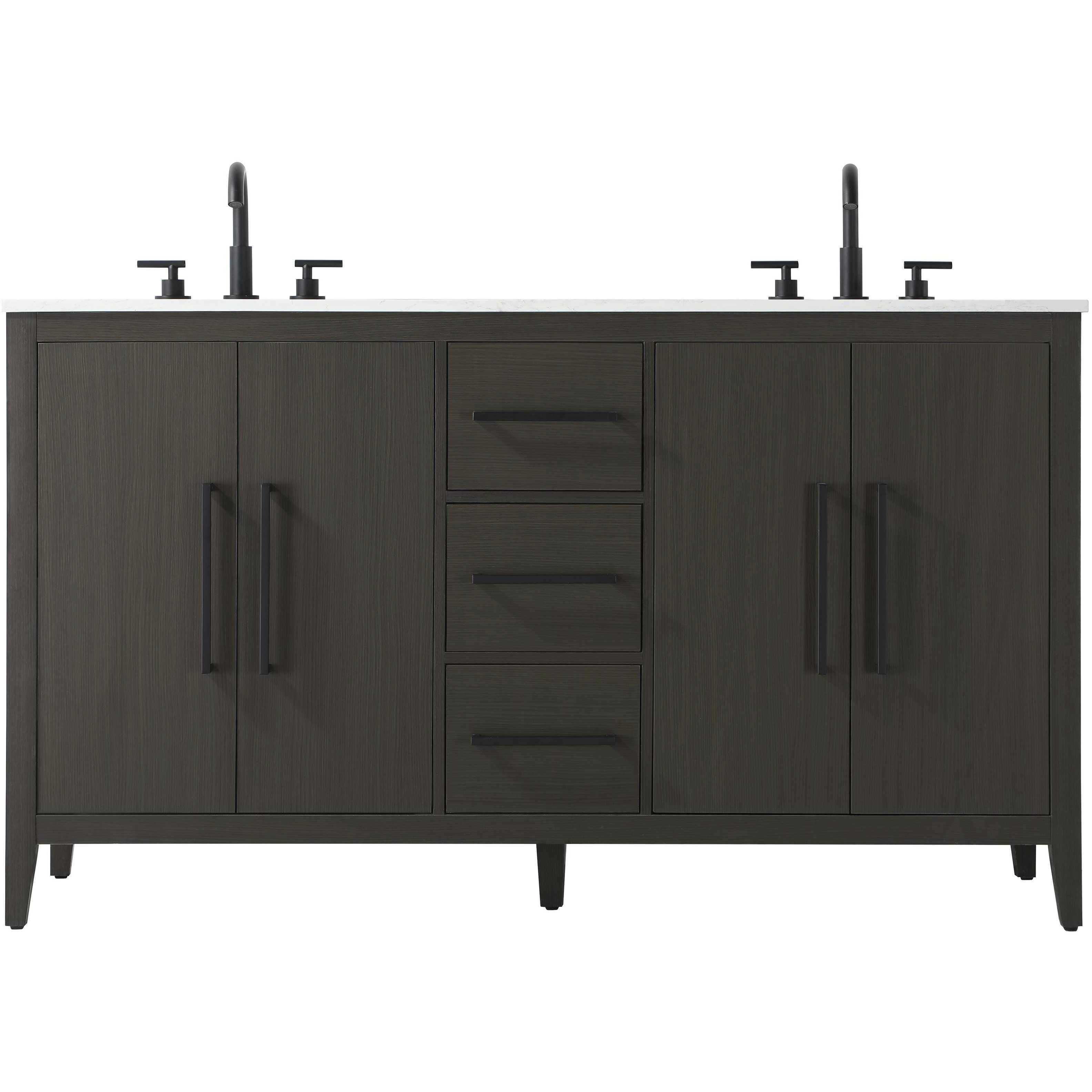 Millie 60 X 35 inch Mocha Brown Bathroom Vanity Cabinet