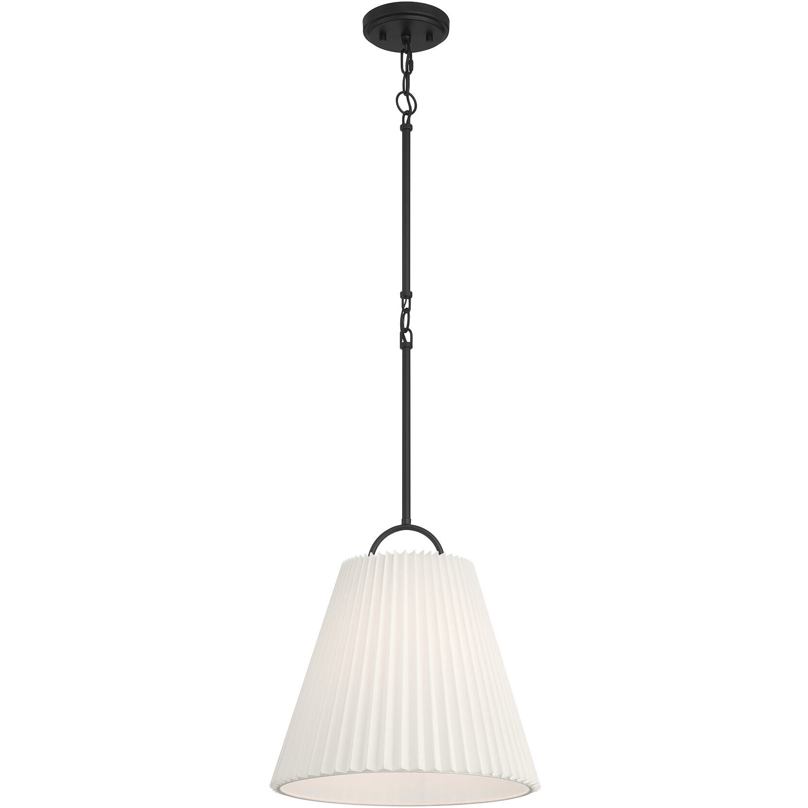 Scandinavian 1 Light 15 inch Matte Black Pendant Ceiling Light