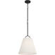 Scandinavian 1 Light 15 inch Matte Black Pendant Ceiling Light