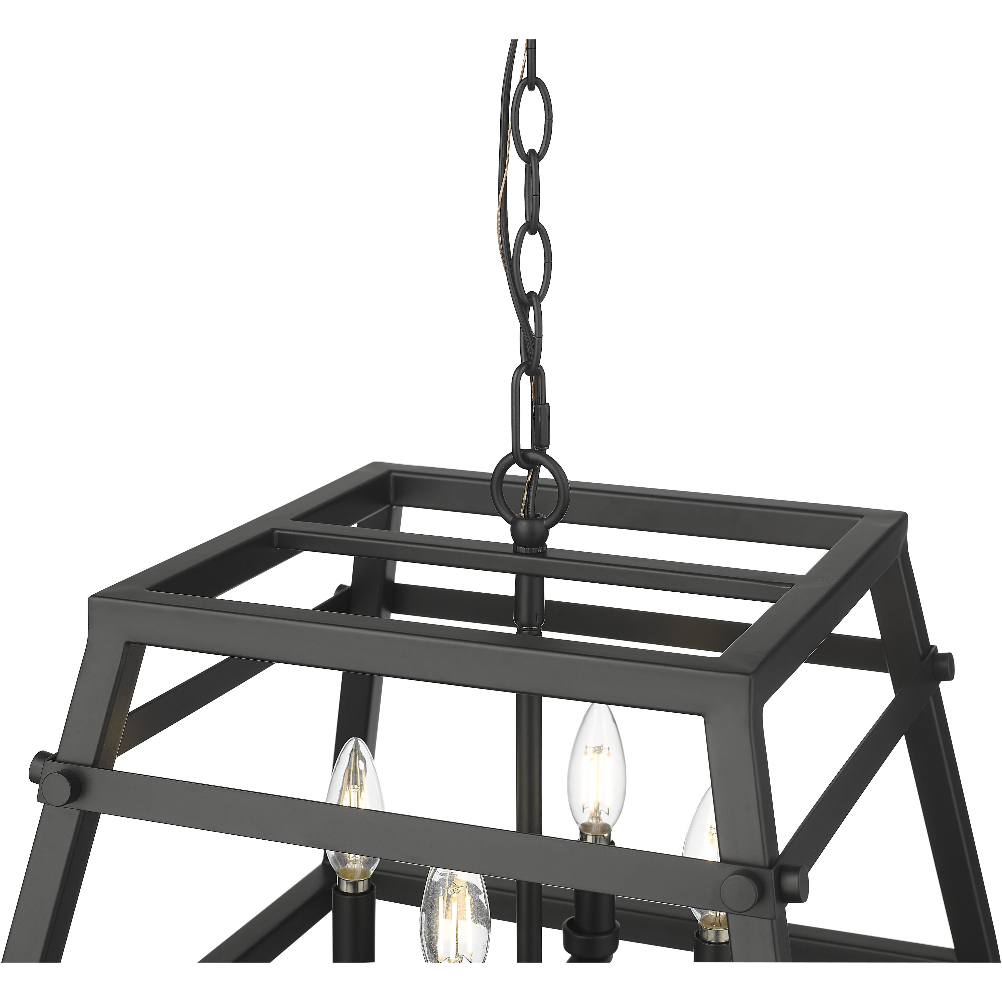 Tellsa 4 Light 16 inch Matte Black Pendant Ceiling Light